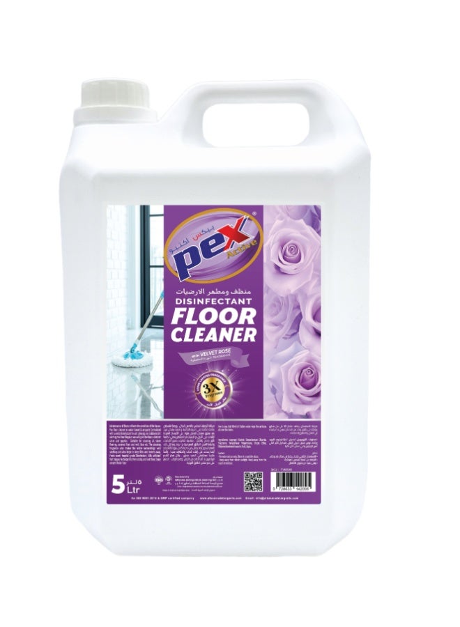 Pex Active Disinfectant Floor Cleaner Velvet Rose 5 Litre